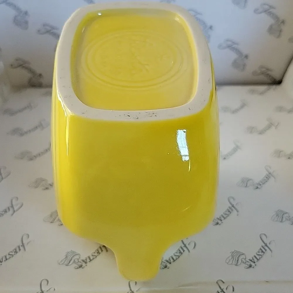 Fiestaware Fiesta Small Ceramic Pitcher Disk Container Dish Sunflower 28 Oz